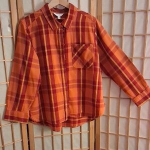 Plaid Orange Shirt